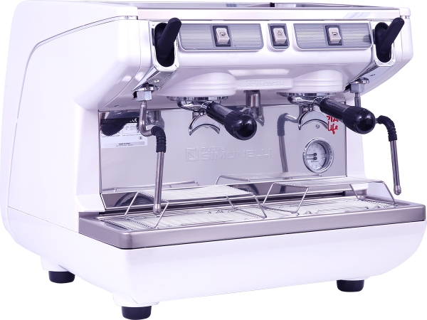 Кофемашина рожковая полуавтоматическая NUOVA SIMONELLI APPIA LIFE COMPACT 2GR S 220V WHITE+ECONOMIZER+HIGH GROUPS