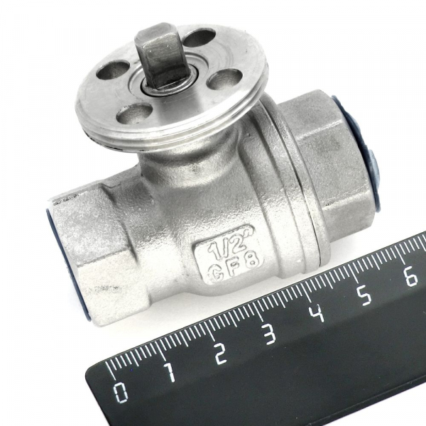 Кран шаровой SMART 330822S, 2-х ходовой, DN15, G-1/2” (нержавеющая сталь AISI-304)