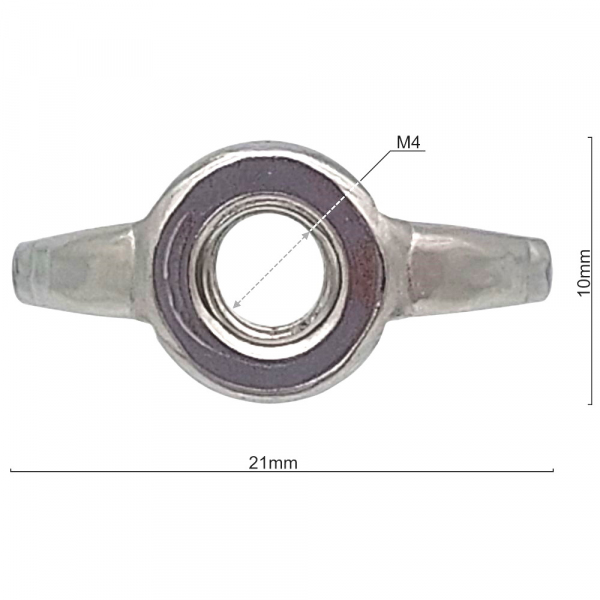 Гайка-барашек М4 нерж. (ГОСТ 3032-76) ROBOLABS 25992
