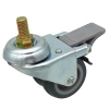 Колесо поворотное сдвоенное  D=50MM болт м10 с тормозом